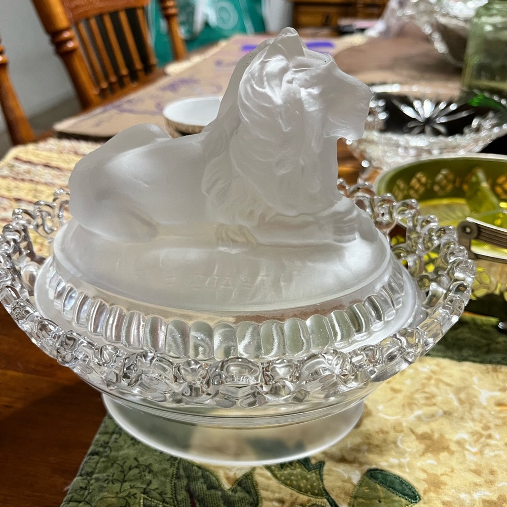 Frosted Imperial candy dish
